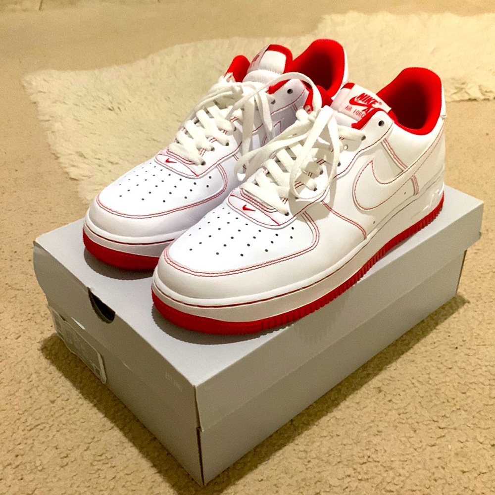 Air Force 1 Red Contrast stitch